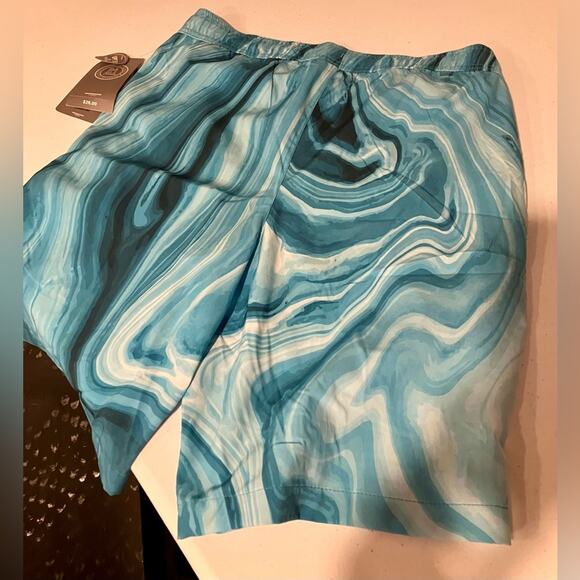 B4 ALL Teal Wave Marble Boy’s Board Short Swimming Trunks Size 14 - Picture 3 of 5